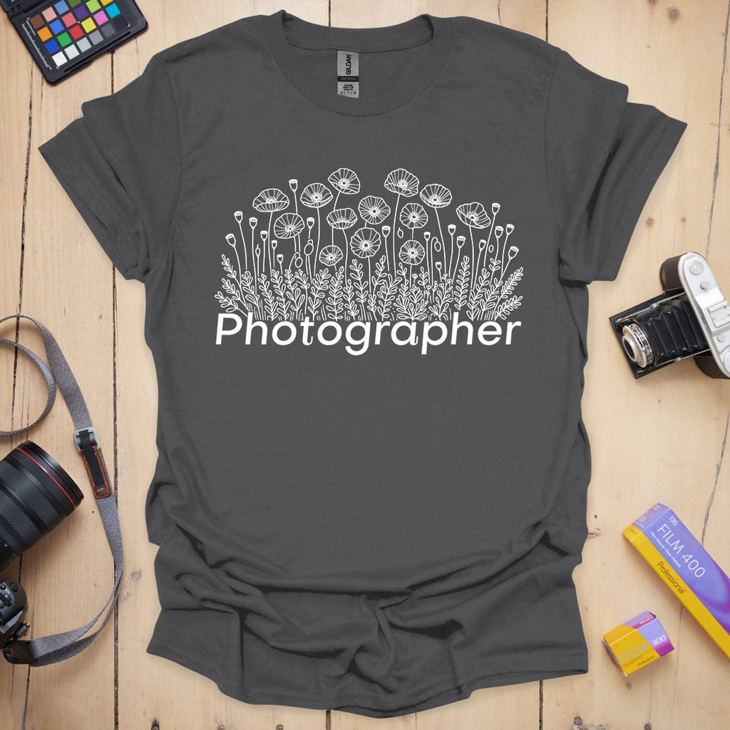 T-Shirt With Poppy Field Photography Design