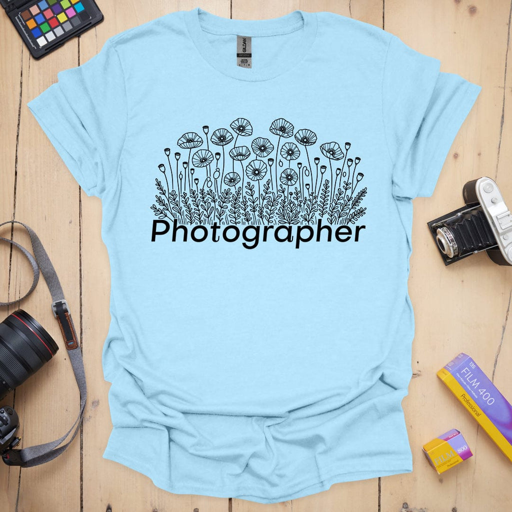 T-Shirt With Poppy Field Photography Design