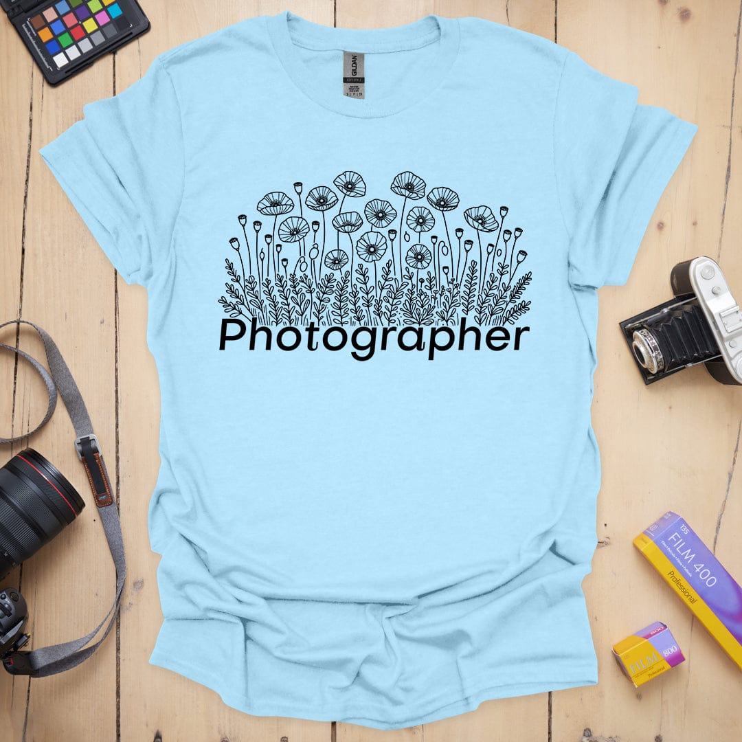 T-Shirt With Poppy Field Photography Design