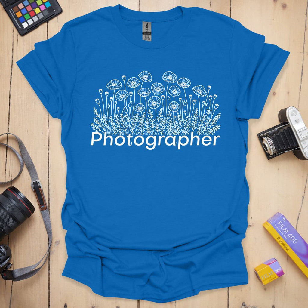 T-Shirt With Poppy Field Photography Design