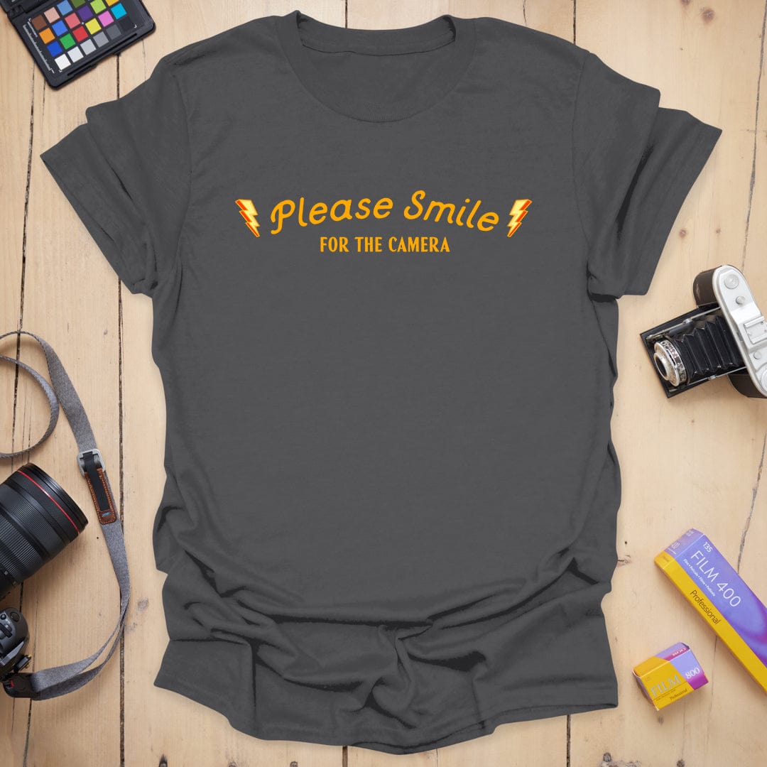 T-Shirt With Please Smile Photography Message