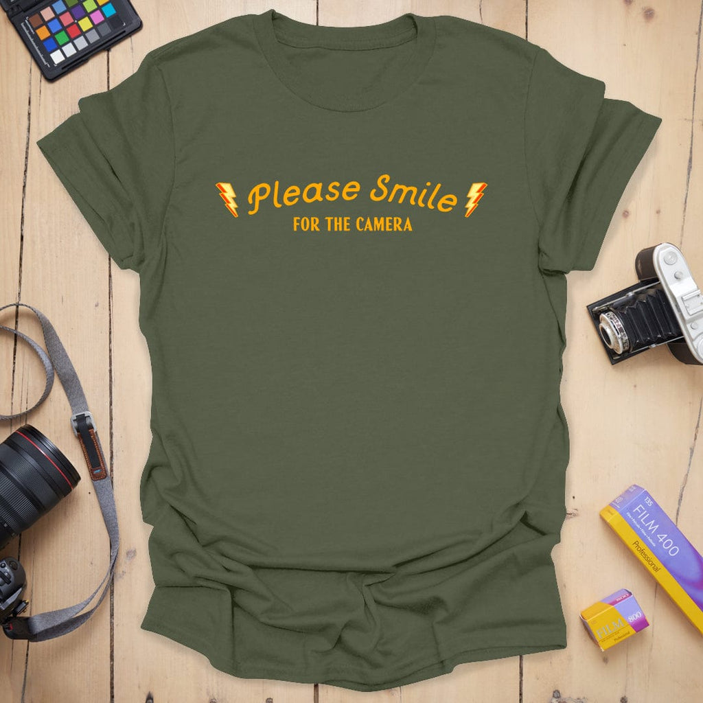 T-Shirt With Please Smile Photography Message