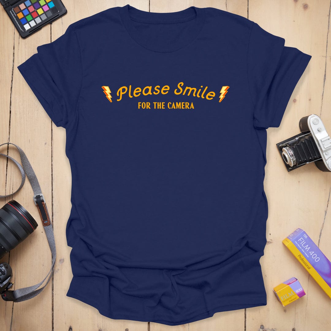 T-Shirt With Please Smile Photography Message