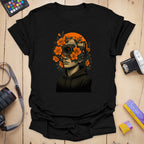 T-Shirt With Botanical Camera Portrait Art