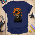 T-Shirt With Botanical Camera Portrait Art