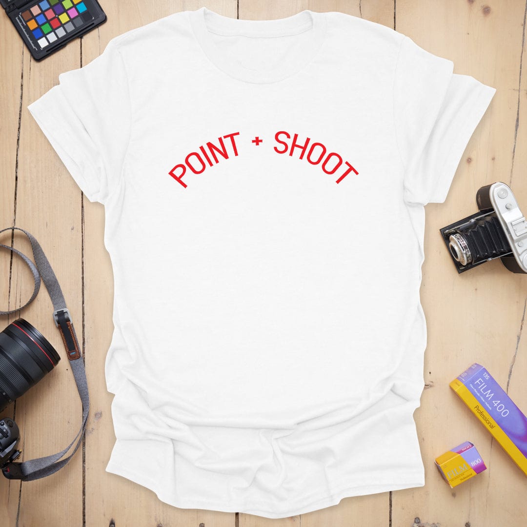 T-Shirt With Red Point and Shoot Camera Graphic