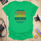 T-Shirt With Park Ave Graphic And Vintage Camera Style