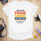 T-Shirt With Park Ave Graphic And Vintage Camera Style