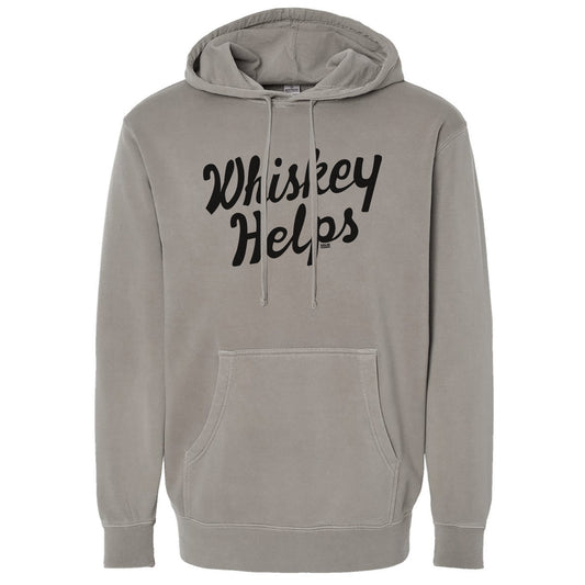 Whiskey Helps Vintage Wash Pullover Hoodie