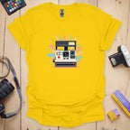 T-Shirt With Retro Instant Camera Graphic