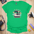 T-Shirt With Retro Instant Camera Graphic