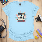T-Shirt With Retro Instant Camera Graphic