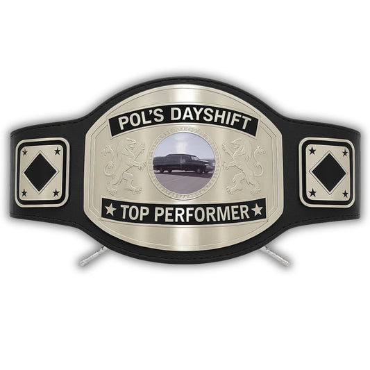 Custom Name and Military Truck Logo Wrestling Championship Belt