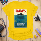 T-Shirt With Distressed Raws Movie Poster Design