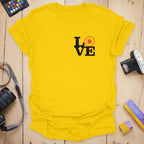 T-Shirt With Camera Aperture Robert Badge Design