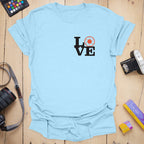 T-Shirt With Camera Aperture Robert Badge Design