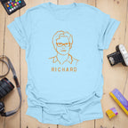 T-Shirt With Minimalist Camera Legend Line Art