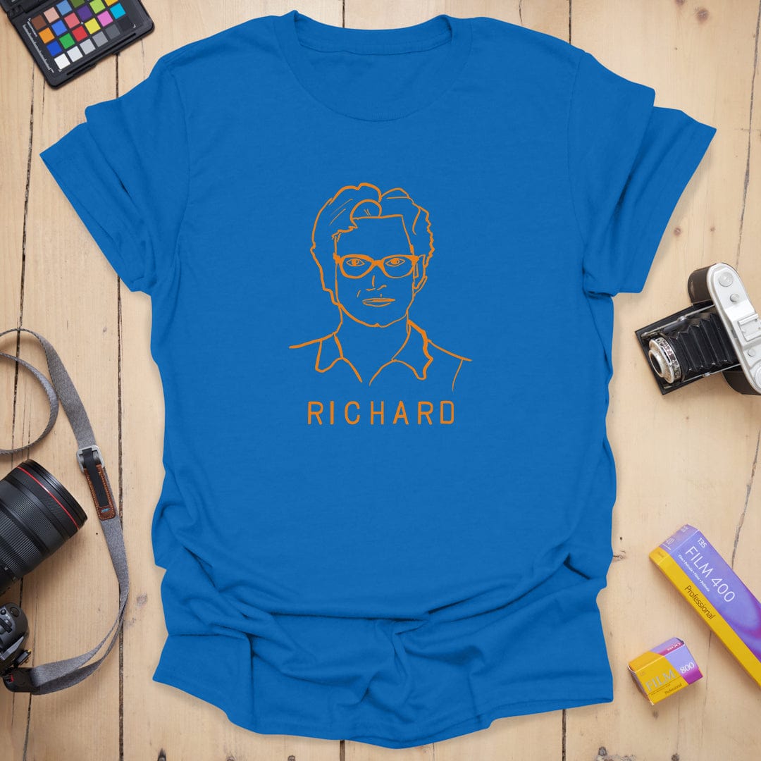 T-Shirt With Minimalist Camera Legend Line Art