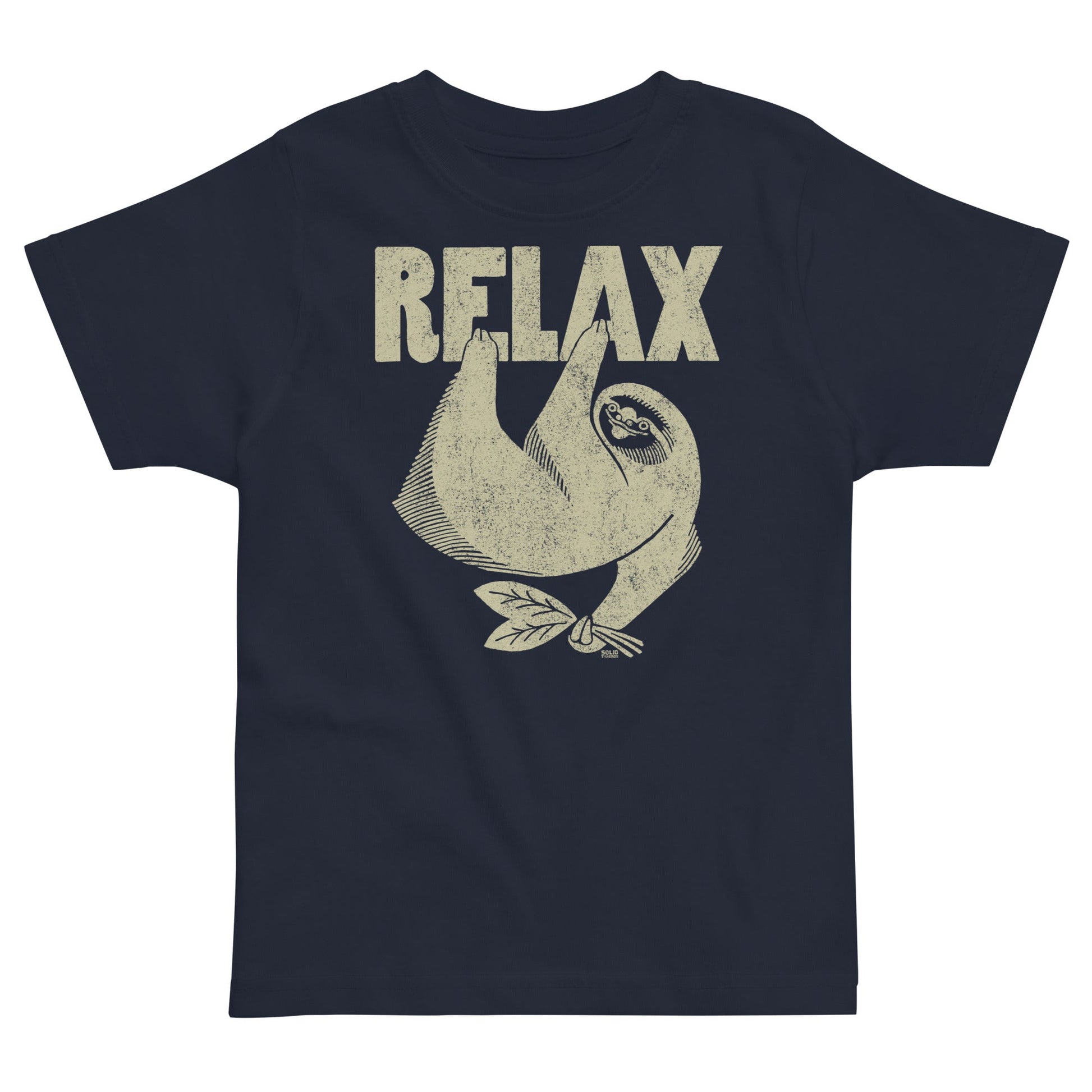 Toddler's Relax Retro Graphic T-Shirt | Funny Sloth Tee | Solid Threads
