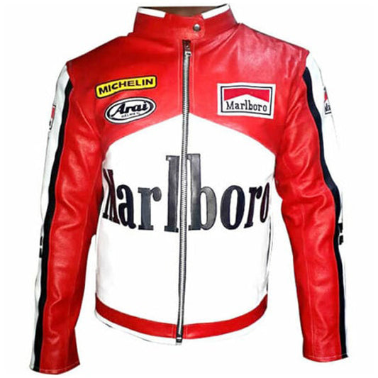 Rare Marlboro Man Formula Racing McQueen Leather Jacket