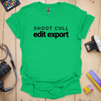 T-Shirt for Photographers With a Shoot Cull Edit Export Design