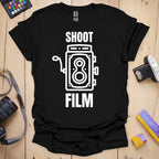 T-Shirt With TLR Camera Design for Analog Film Fans