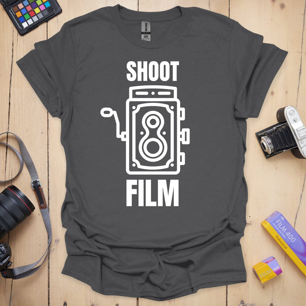 T-Shirt With TLR Camera Design for Analog Film Fans