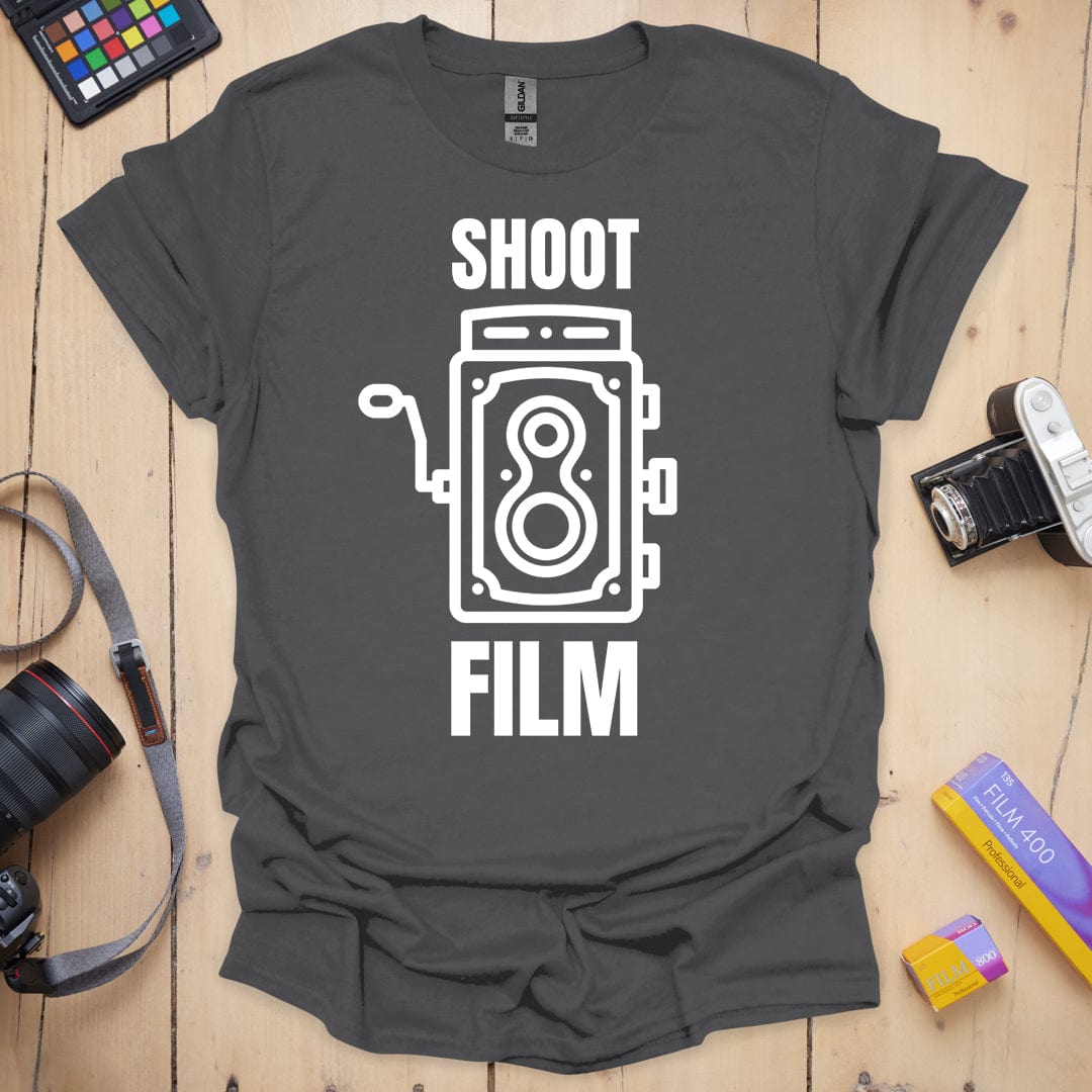 T-Shirt With TLR Camera Design for Analog Film Fans
