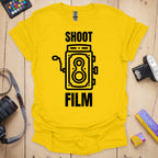 T-Shirt With TLR Camera Design for Analog Film Fans