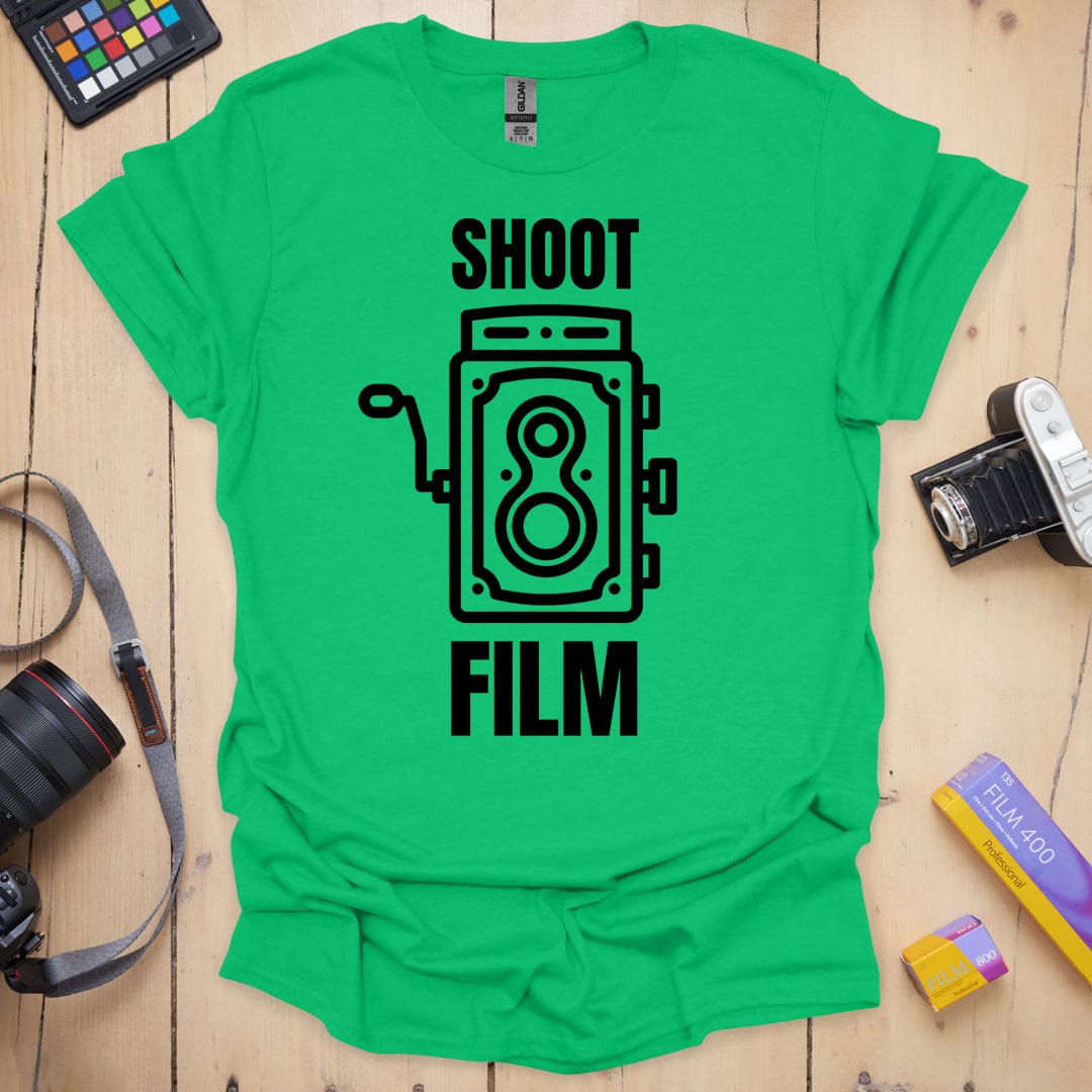 T-Shirt With TLR Camera Design for Analog Film Fans