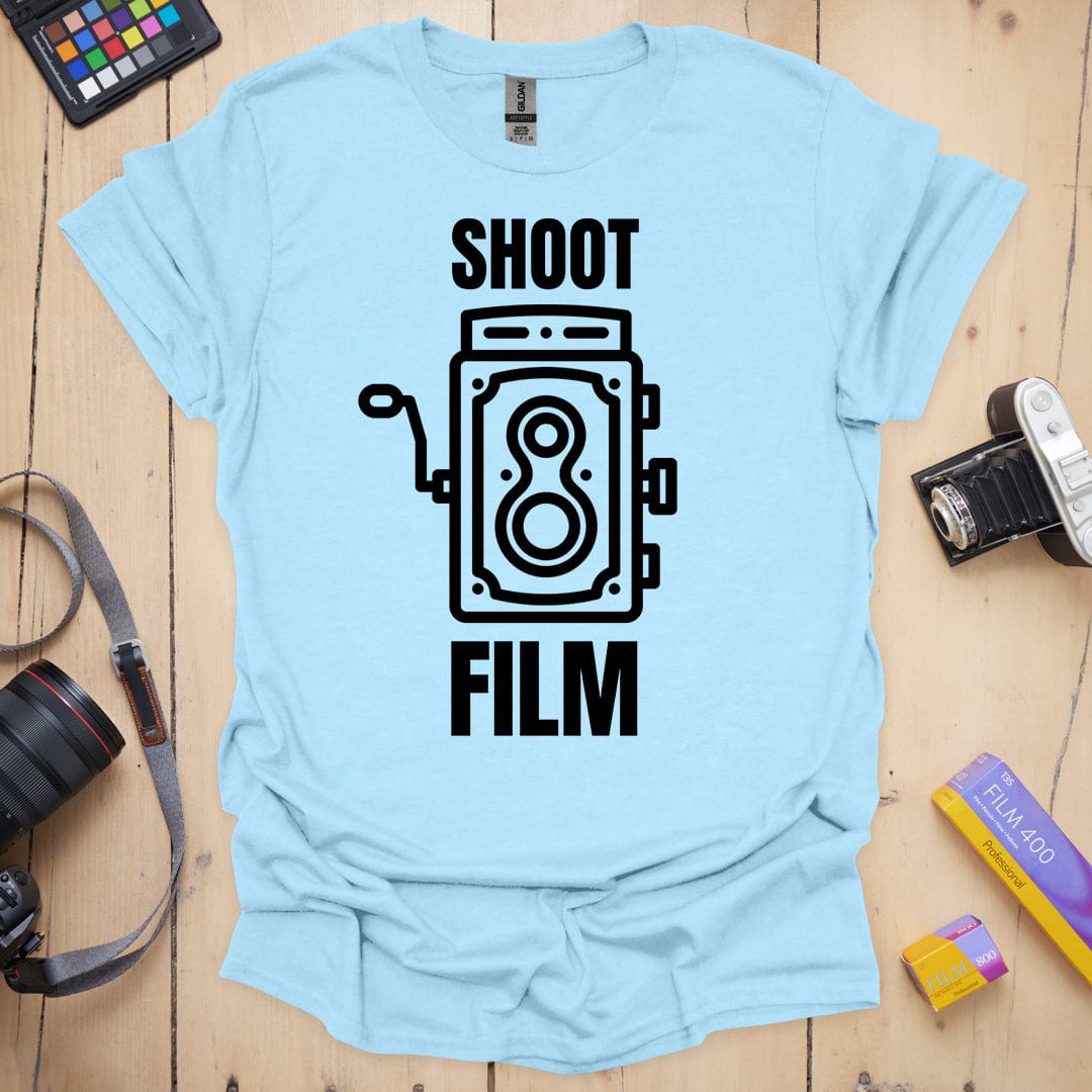 T-Shirt With TLR Camera Design for Analog Film Fans