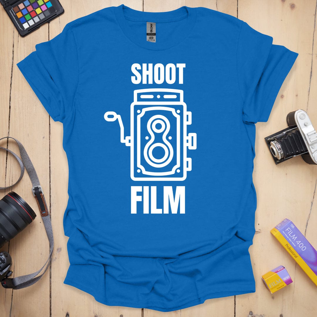 T-Shirt With TLR Camera Design for Analog Film Fans