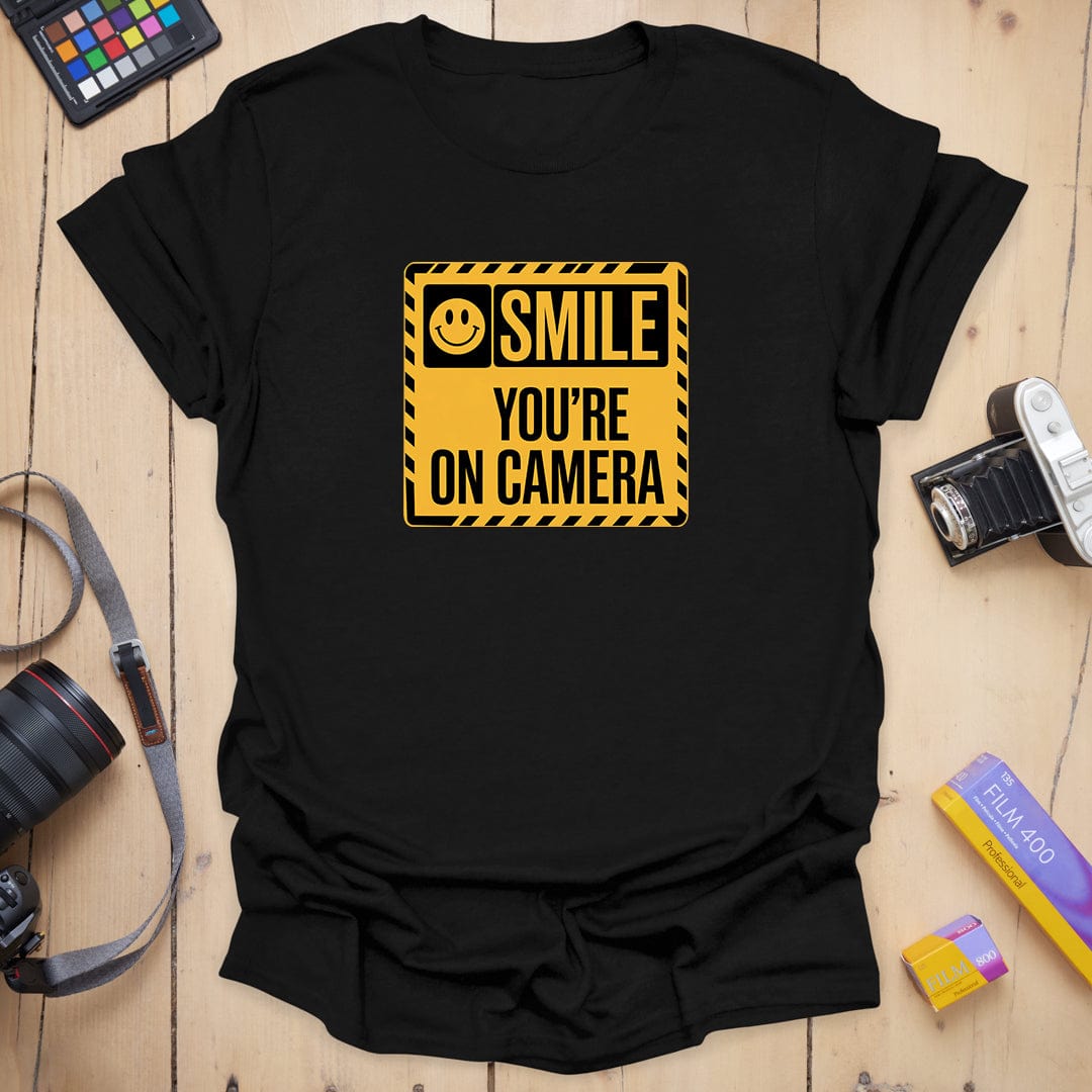 T-Shirt With Bold Smile Signage And Cheeky Photo Humor