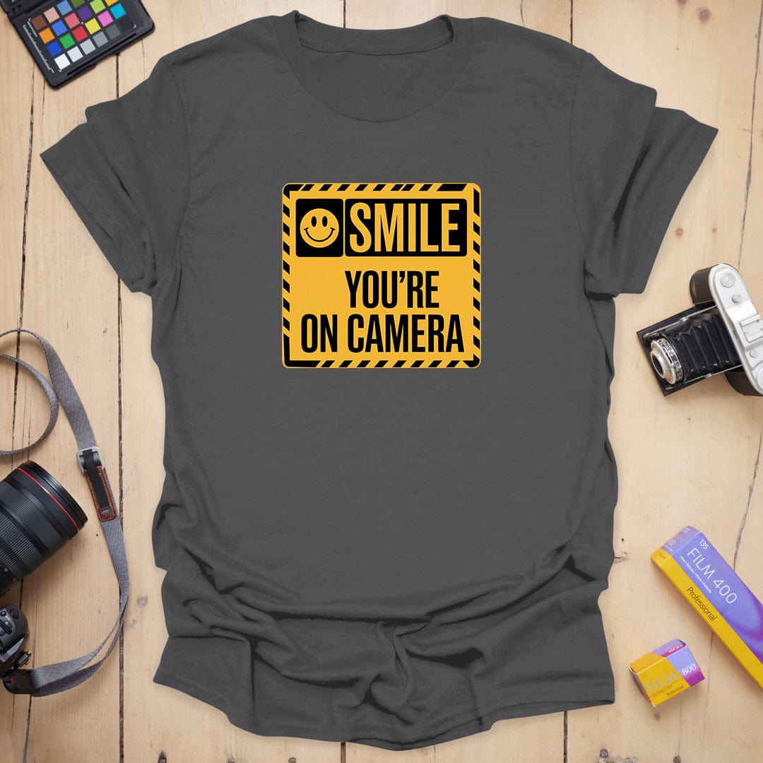 T-Shirt With Bold Smile Signage And Cheeky Photo Humor