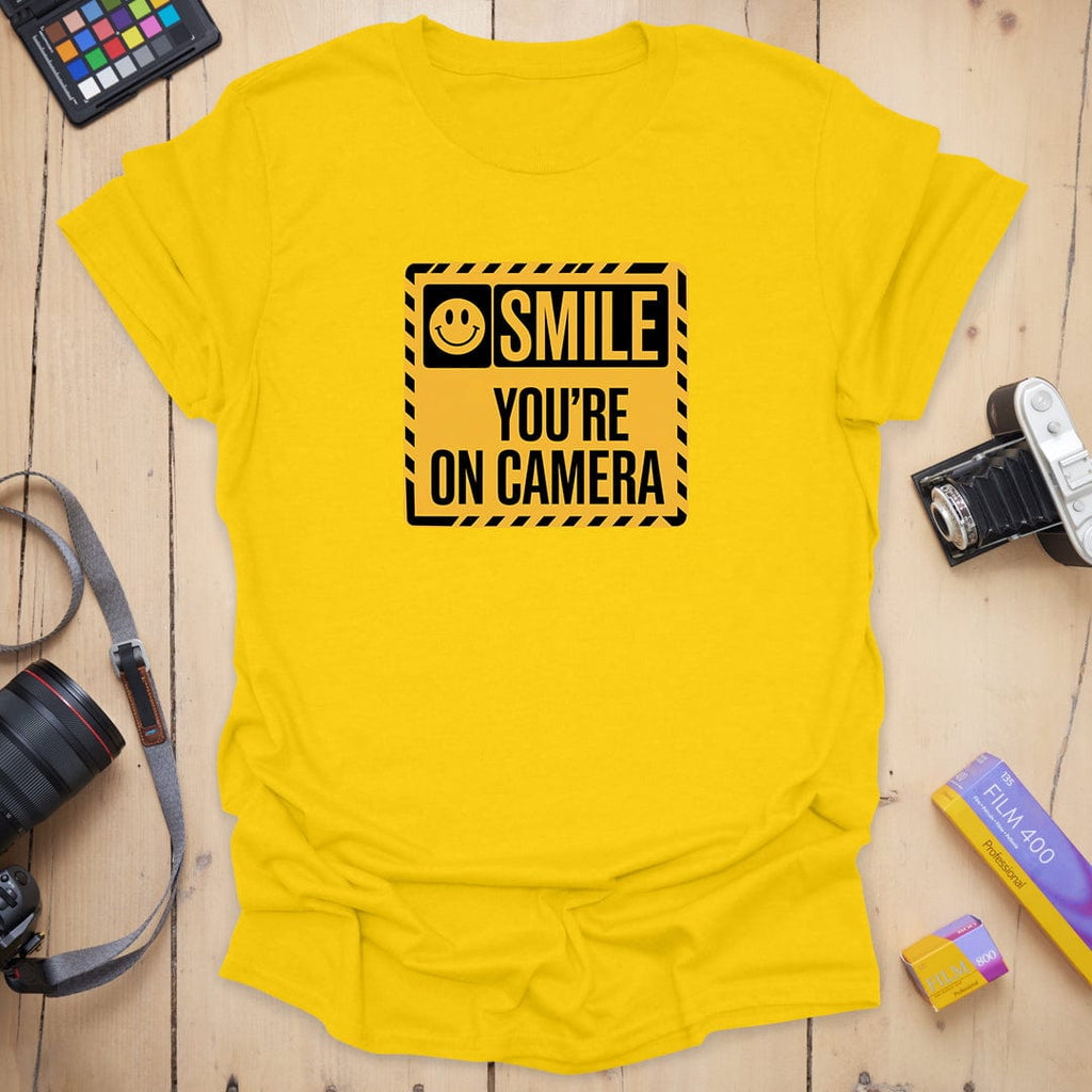 T-Shirt With Bold Smile Signage And Cheeky Photo Humor