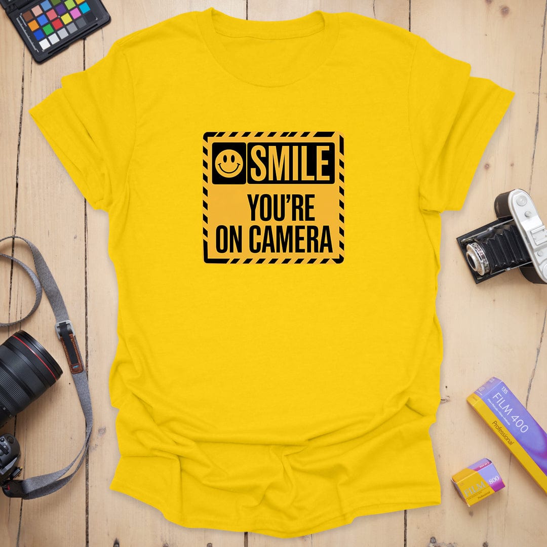 T-Shirt With Bold Smile Signage And Cheeky Photo Humor