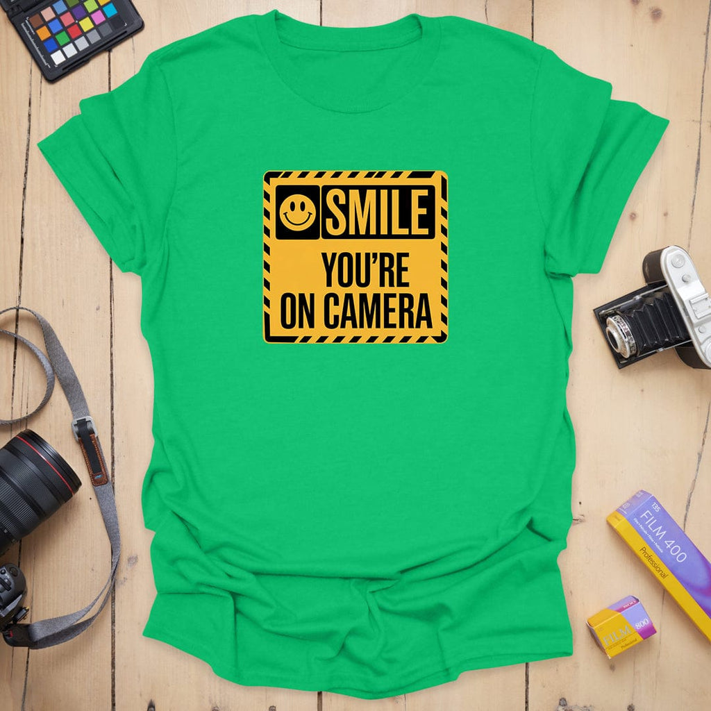 T-Shirt With Bold Smile Signage And Cheeky Photo Humor