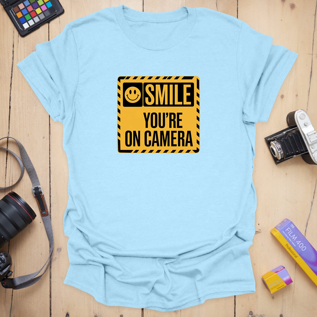 T-Shirt With Bold Smile Signage And Cheeky Photo Humor
