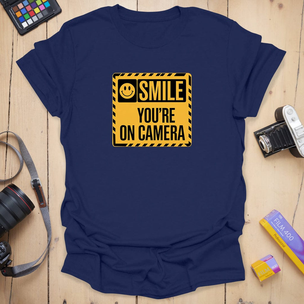 T-Shirt With Bold Smile Signage And Cheeky Photo Humor