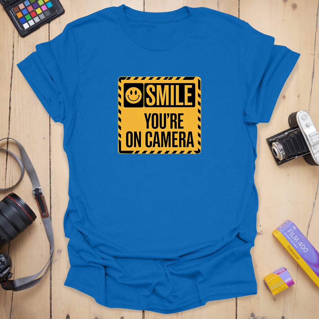 T-Shirt With Bold Smile Signage And Cheeky Photo Humor