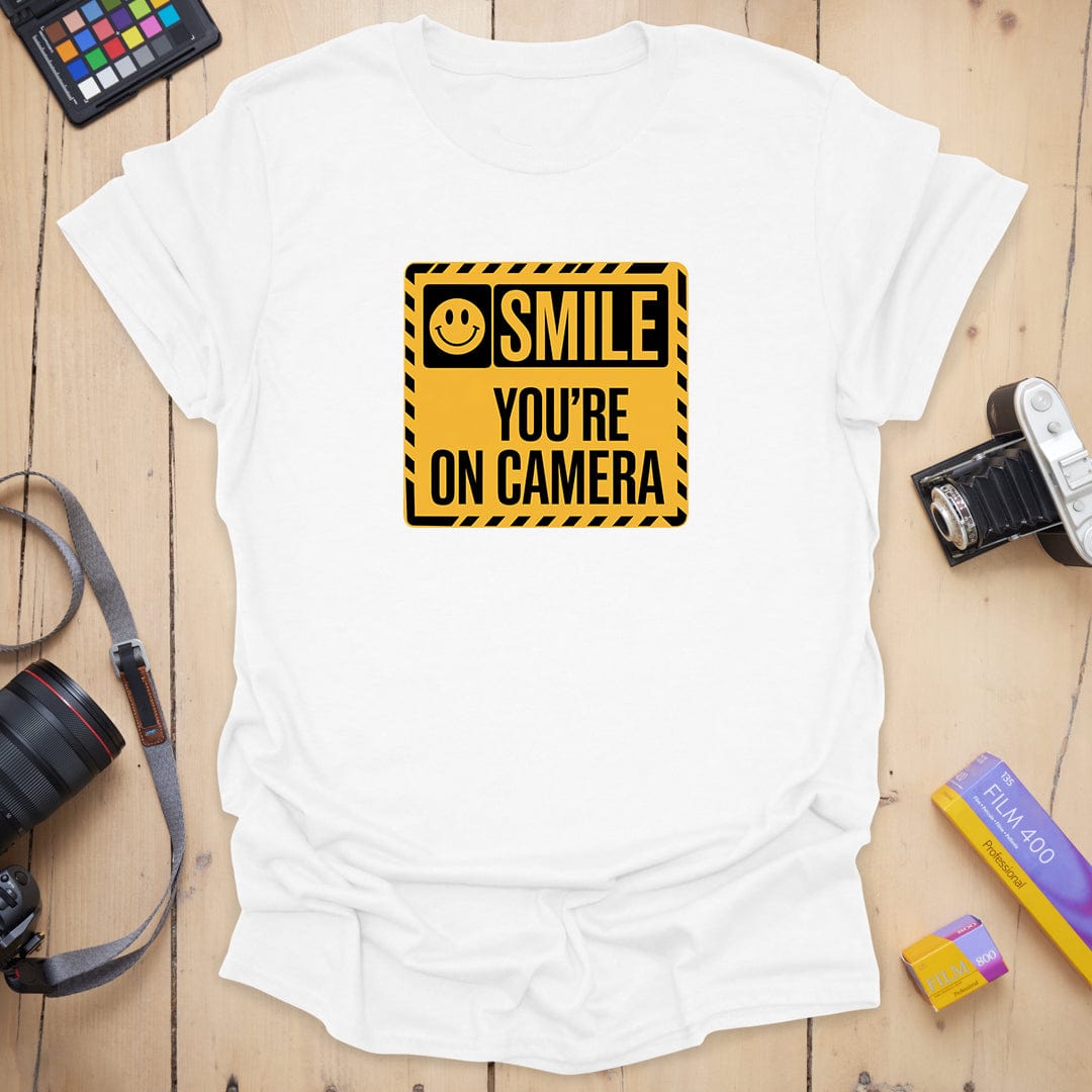 T-Shirt With Bold Smile Signage And Cheeky Photo Humor