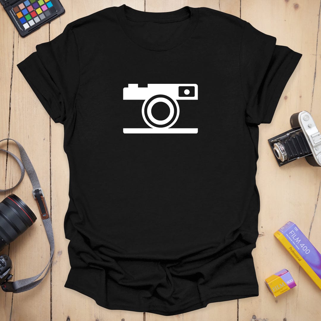 T-Shirt With Camera Icon For Minimalist Style