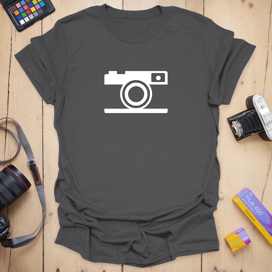 T-Shirt With Camera Icon For Minimalist Style