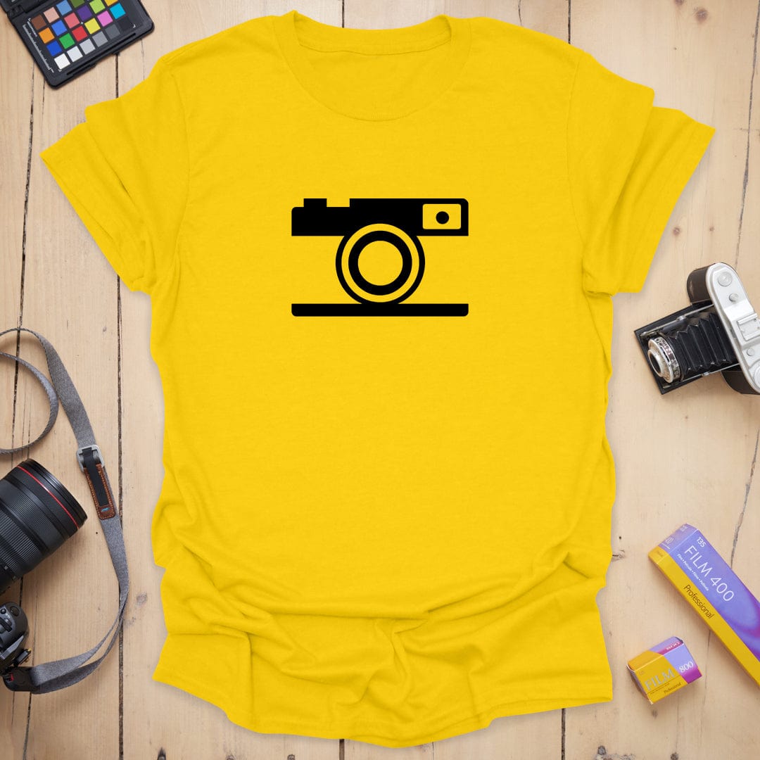 T-Shirt With Camera Icon For Minimalist Style