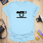 T-Shirt With Camera Icon For Minimalist Style