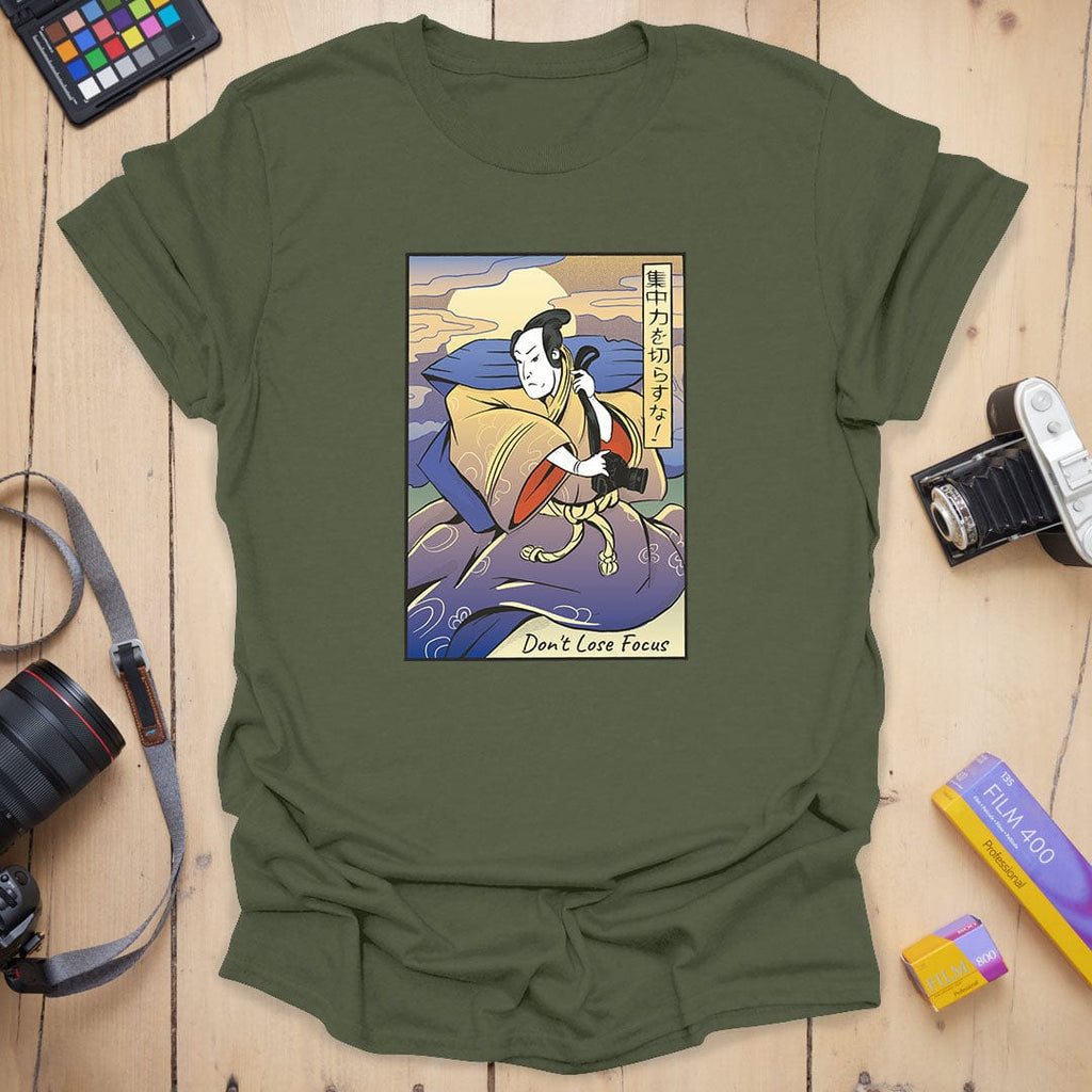T-Shirt With Samurai Photographer Ukiyo-E Art
