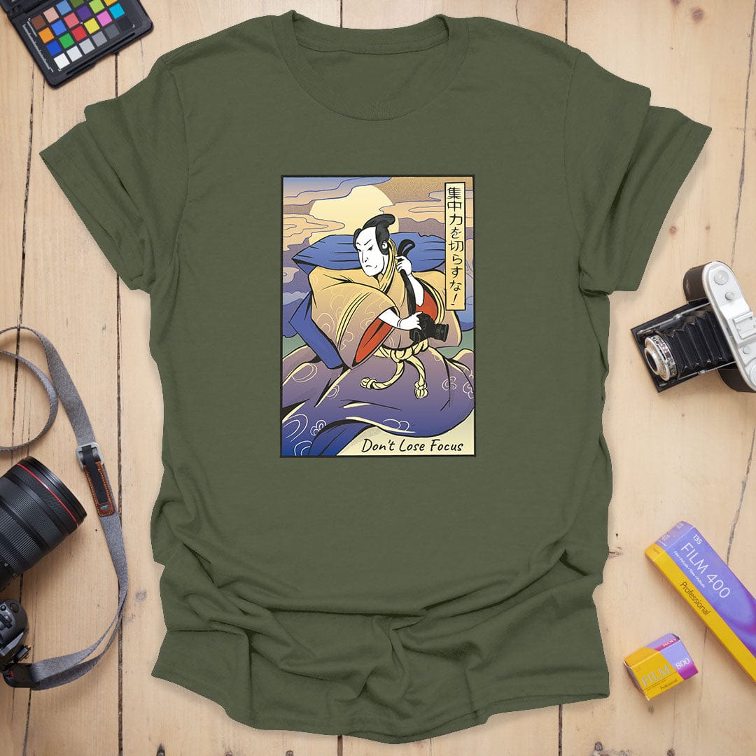 T-Shirt With Samurai Photographer Ukiyo-E Art