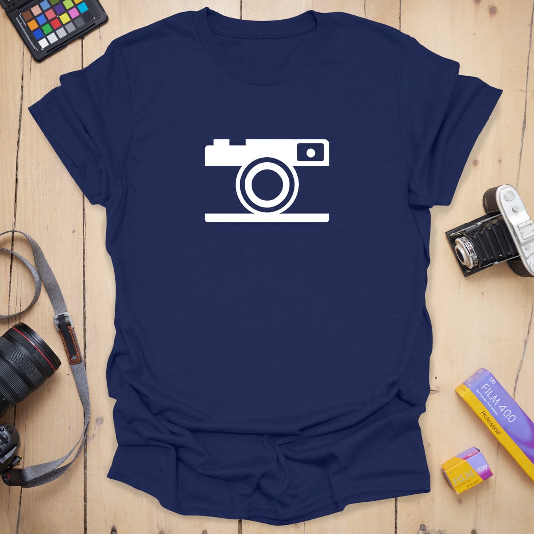 T-Shirt With Camera Icon For Minimalist Style