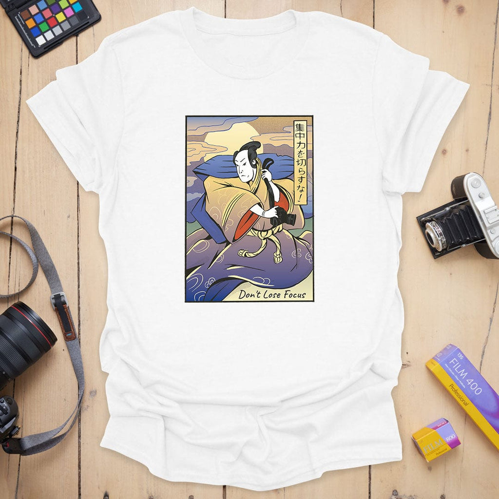 T-Shirt With Samurai Photographer Ukiyo-E Art