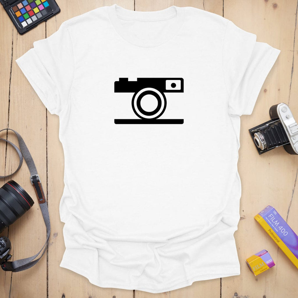 T-Shirt With Camera Icon For Minimalist Style